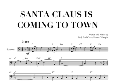 Santa Claus Is Comin' To Town (arr. Cadenza Editions)