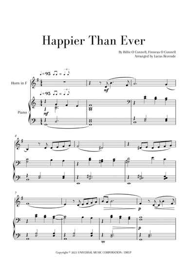 Happier Than Ever (arr. Lucas Rezende)