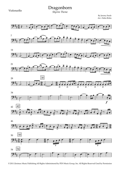 Dragonborn (skyrim Theme) (arr. Fabio Britto)