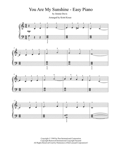 You Are My Sunshine (arr. Kristi Kruse)