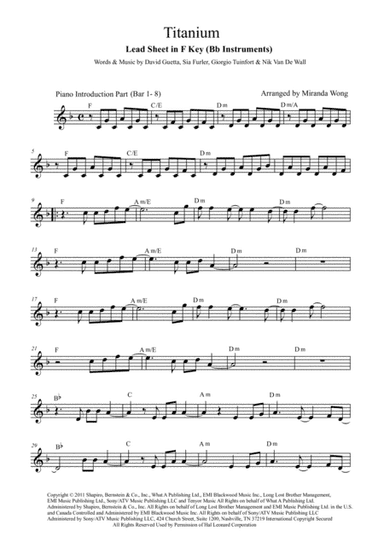 Titanium (arr. Miranda Wong)