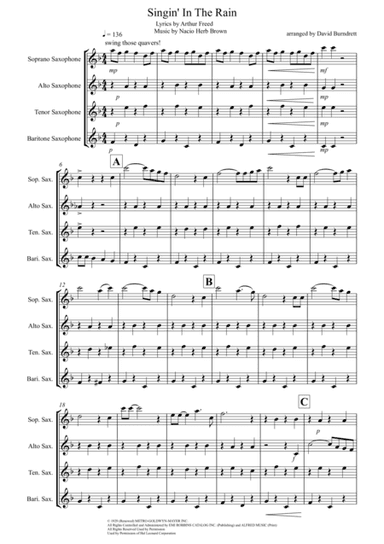Singin' In The Rain (arr. David Burndrett)