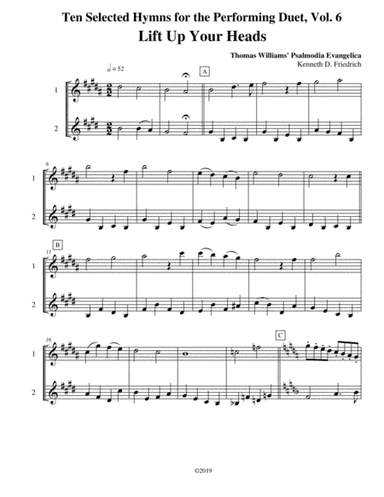 Ten Selected Hymns for the Performing Duet, Vol. 6 - alto and tenor saxophone (arr. Kenneth D. Friedrich)