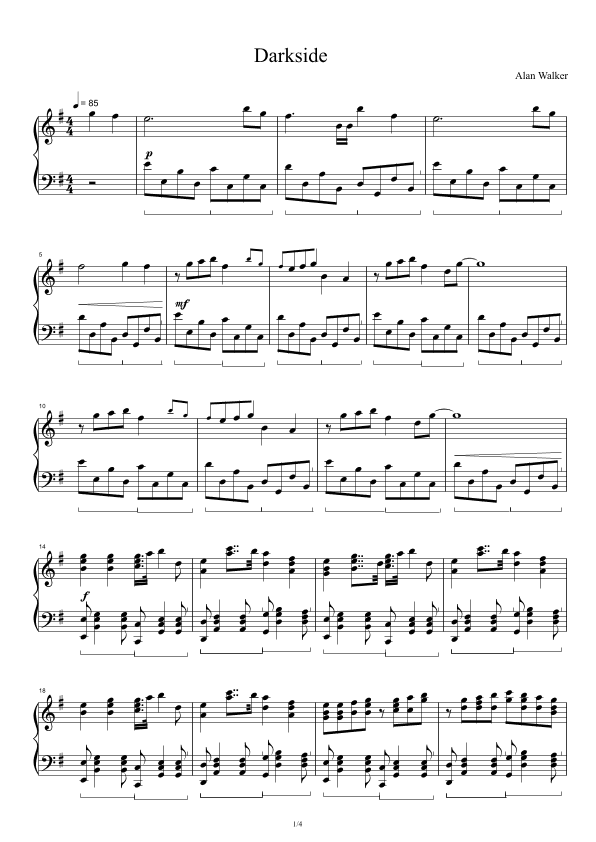 Darkside (arr. Alan Walker)