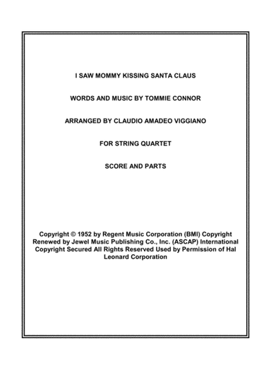 I Saw Mommy Kissing Santa Claus (arr. Claudio Amadeo Viggiano)