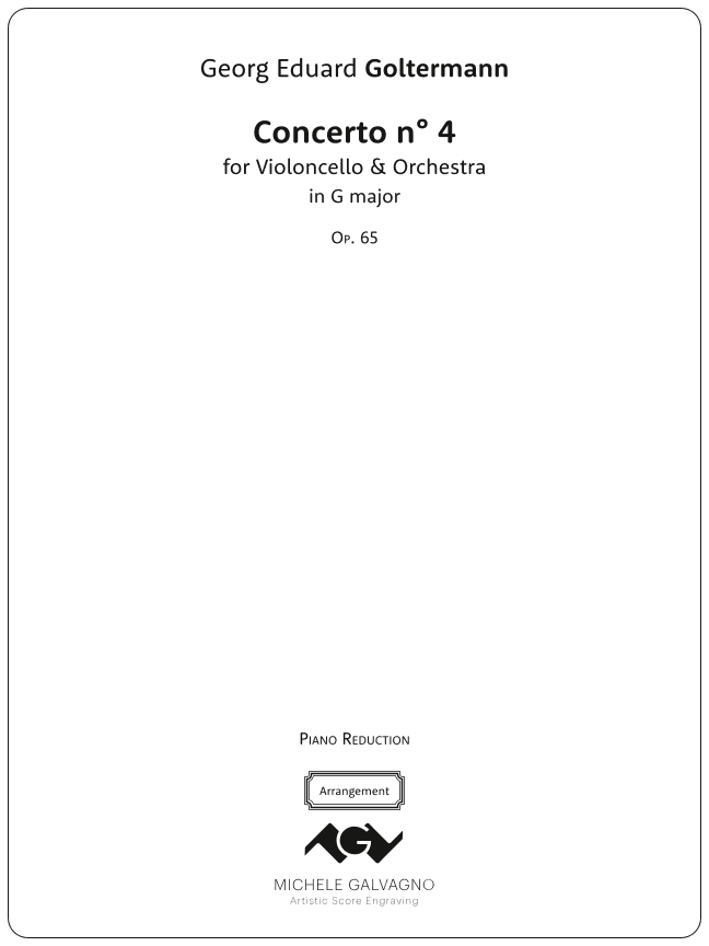 Concerto for Violoncello and Orchestra no. 4 in G major - Op. 65 (Piano Reduction) (arr. Michele Galvagno & Yuriy Leonovich)