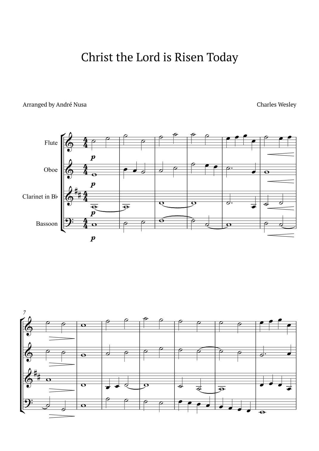 Christ the Lord is Risen Today (arr. André Nusa)