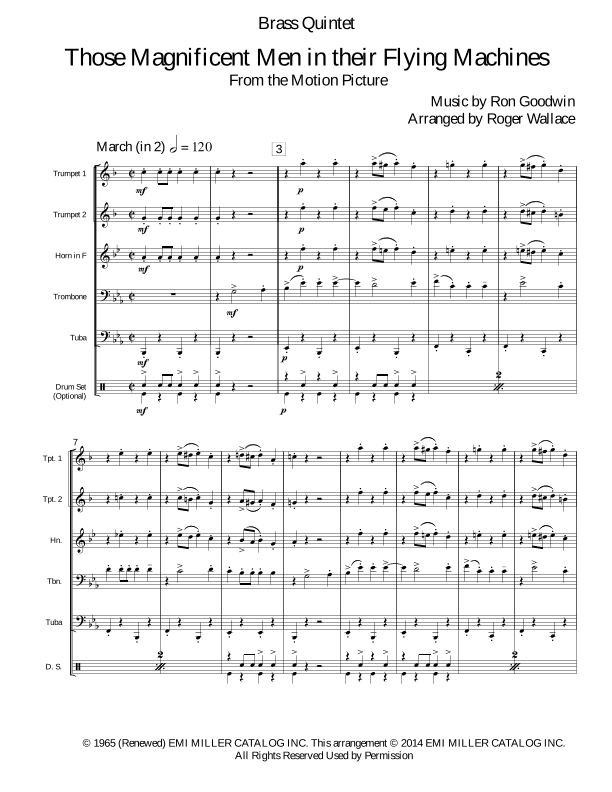 Those Magnificent Men In Their Flying Machines (arr. Roger Wallace)