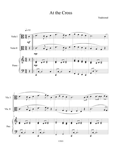 At the Cross (Viola Duet with Piano Accompaniment) (arr. B. C. Dockery)