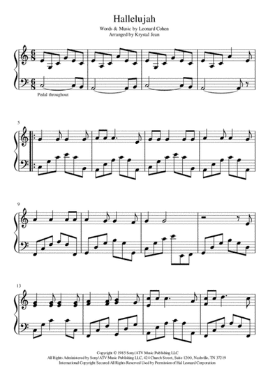 Hallelujah (arr. Krystal Jean)