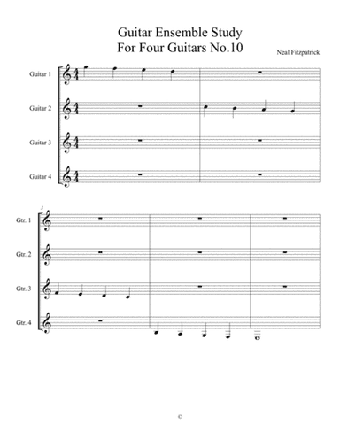 Guitar Ensemble Study No.10