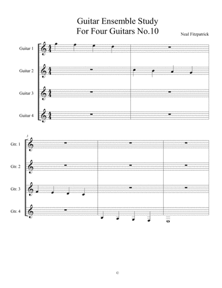 Guitar Ensemble Study No.10