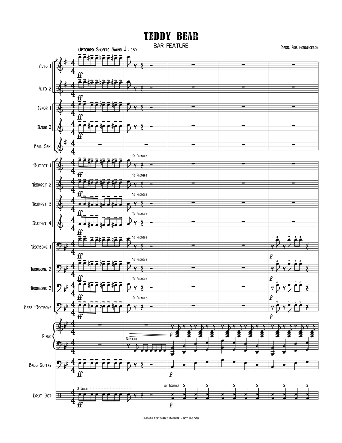 Teddy Bear (arr. Rob Hendrickson)
