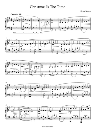 'Christmas Is The Time'  Holiday time piano solo.