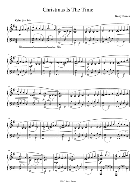 'Christmas Is The Time'  Holiday time piano solo.