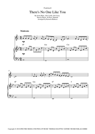 There's No One Like You (arr. Kaiserin Rebecca)