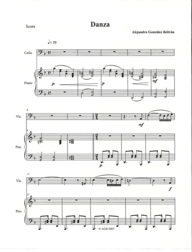 Danza para Cello y Piano