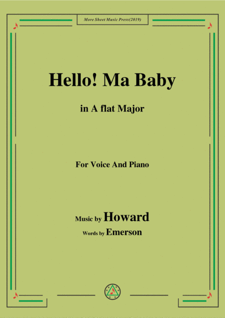 Howard-Hello! Ma Baby,in A flat Major,for Voice&Piano (arr. MSM)