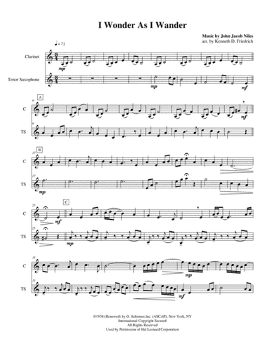 I Wonder As I Wander (arr. Kenneth D. Friedrich)