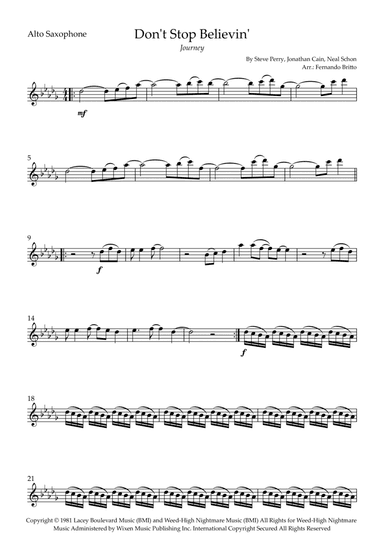 Don't Stop Believin' (arr. Fernando Britto)