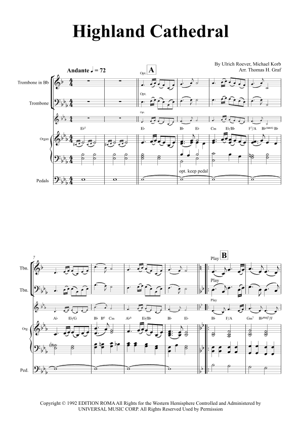 Highland Cathedral (arr. Thomas Graf)