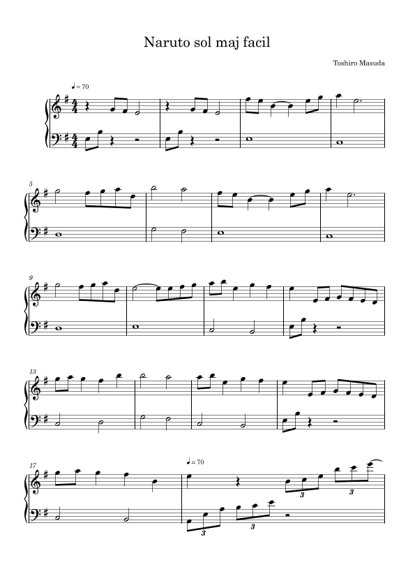 Naruto And Hinata (arr. Sylvain Harvus)