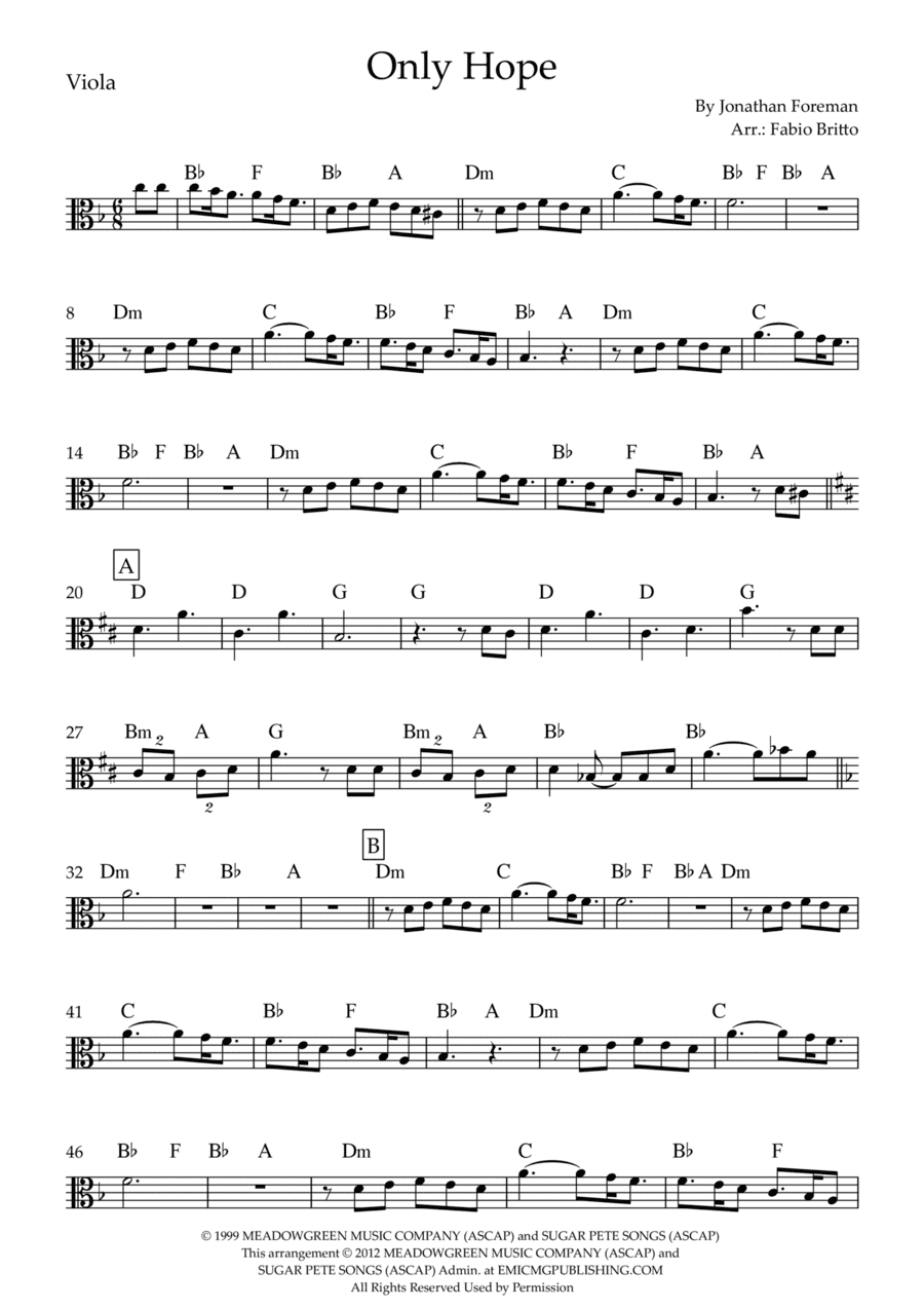 Only Hope (arr. Fabio Britto)