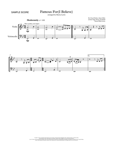 Famous For (i Believe) (arr. Sherry Lewis)