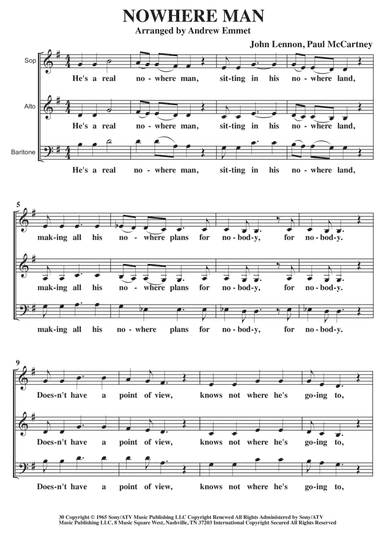 Nowhere Man (arr. Andrew Emmet)