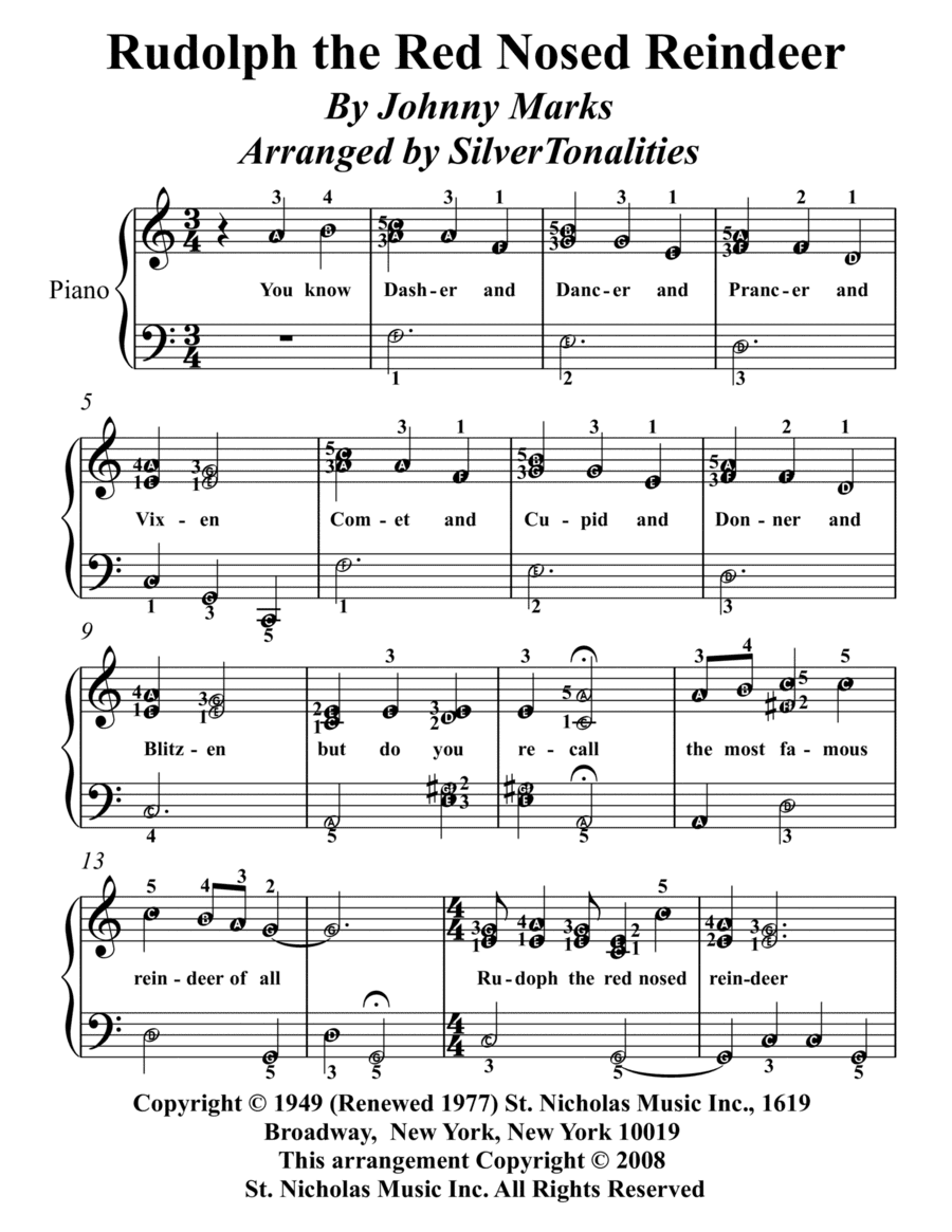 Rudolph The Red-nosed Reindeer (arr. SilverTonalities)