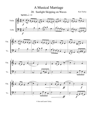 String Duo No 20 from A Musical Marriage "Sunlight Skipping on Waves"