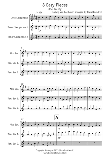 8 Easy Trios, For Saxophone (arr. David Burndrett)