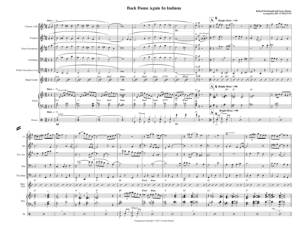 Back Home Again In Indiana (arr. Dean Mounts)
