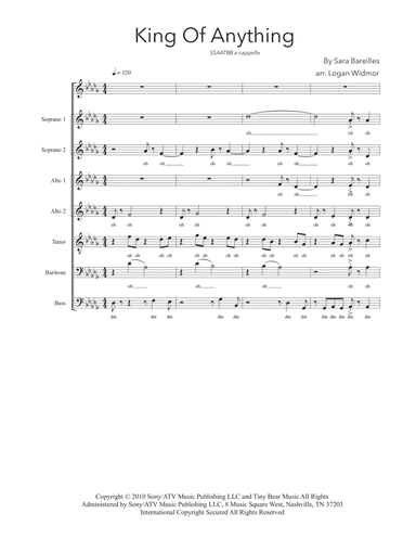 King Of Anything (arr. Logan Widmor)