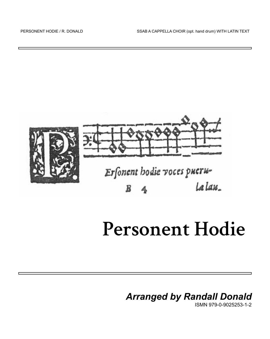 Personent Hodie (arr. Randall Donald)