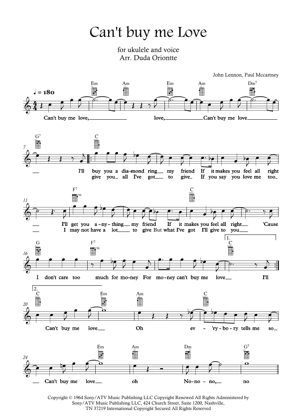 Can't Buy Me Love (arr. Duda Oriontte)