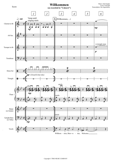 Willkommen - Score Only (arr. Jan Angermüller)