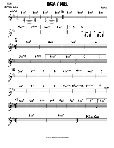 Rosa Y Miel (arr. Mateo Aguilar)