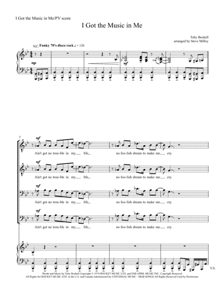I Got The Music In Me (arr. Steve Milloy)