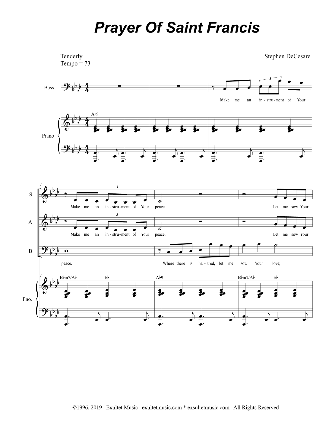 Prayer Of Saint Francis (SAB)