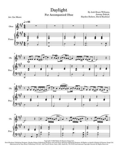 Daylight (arr. Zac Moore)