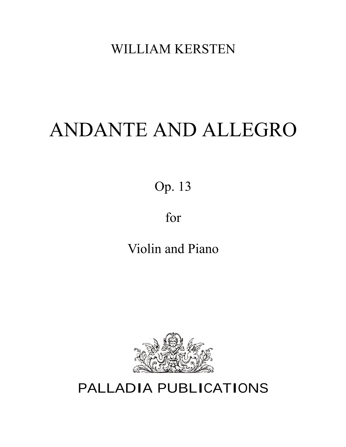 Andante and Allegro for Violin and Piano