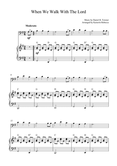 When We Walk With The Lord (arr. Kaiserin Rebecca)