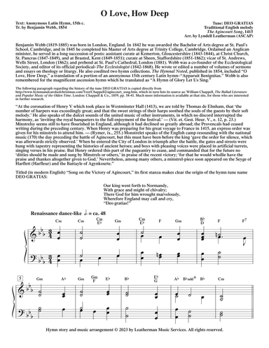 O Love, How Deep (arr. Lyndell Leatherman)