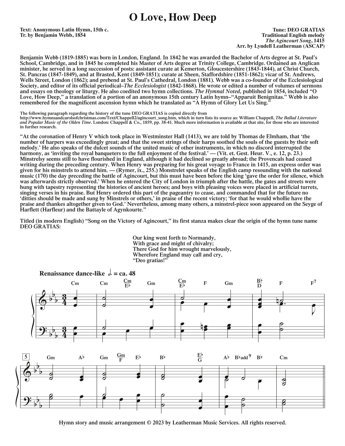 O Love, How Deep (arr. Lyndell Leatherman)