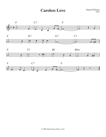 Careless Love (arr. Mark Huxhold)