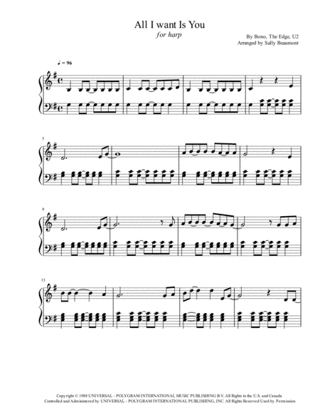 All I Want Is You (arr. Sally Beaumont)
