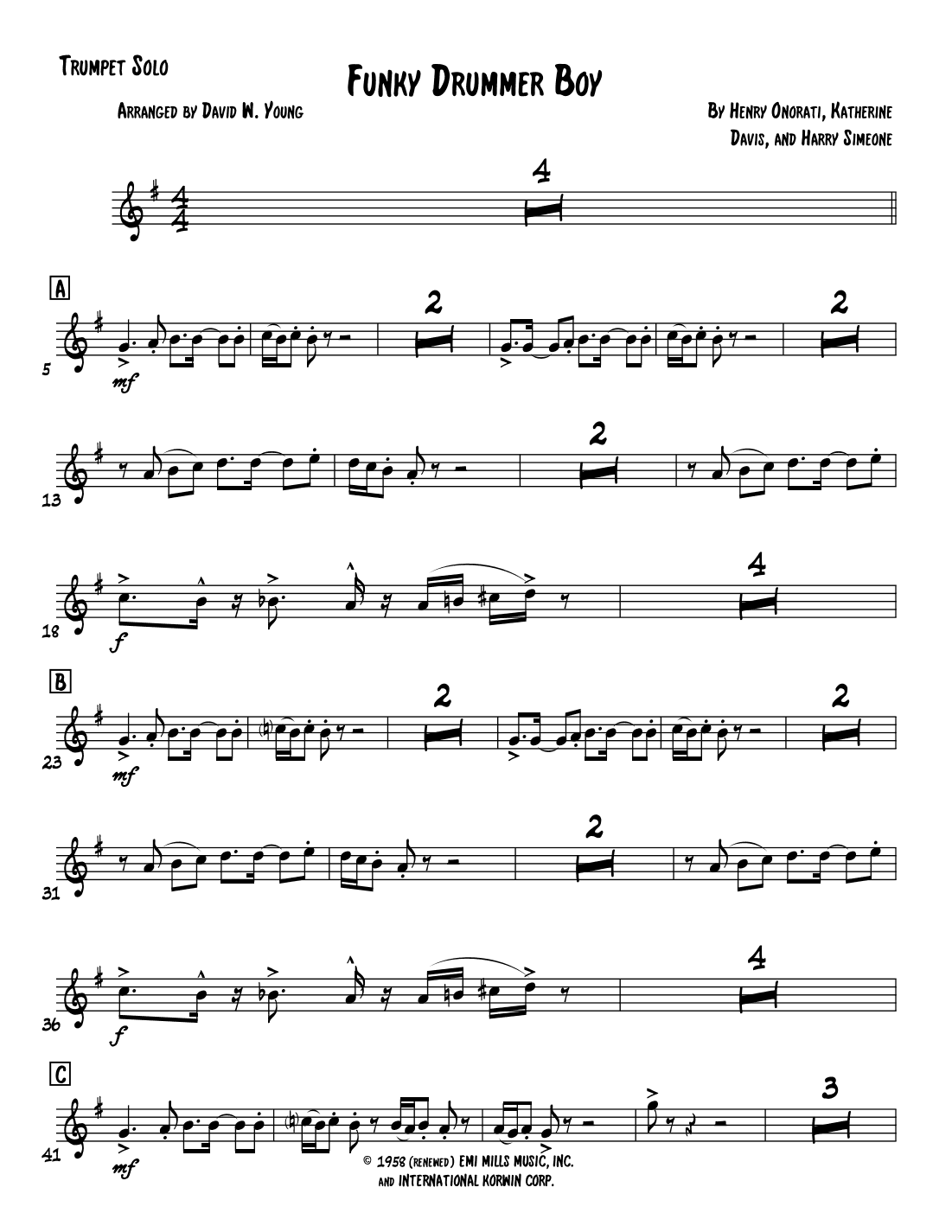 The Little Drummer Boy (arr. David W. Young)