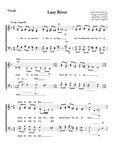 Lazy River (arr. Paul Langford)