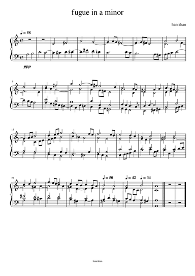 Fugue in a minor